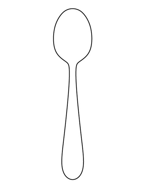Printable Wooden Spoon Template